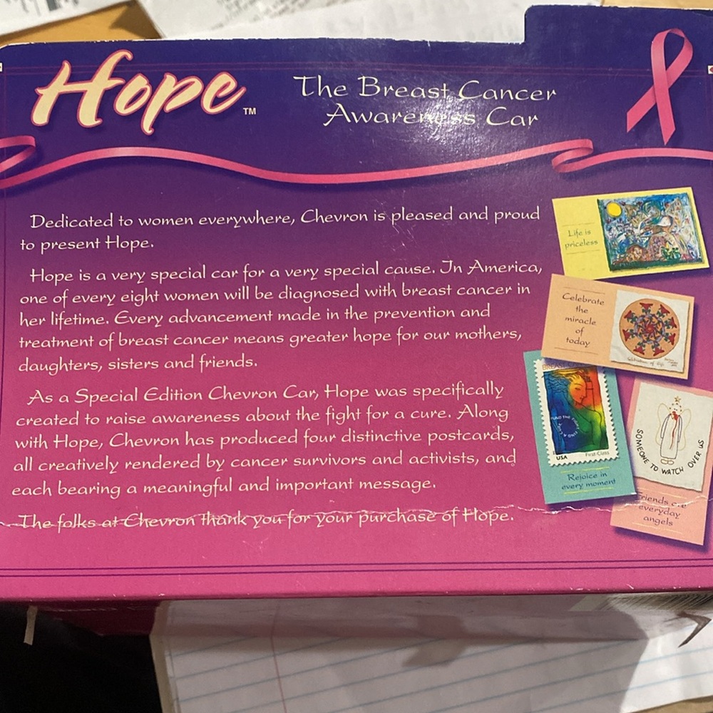Vintage Breast Cancer Awareness Special Edition Chevron Car NWOT - Picture 16 of 16